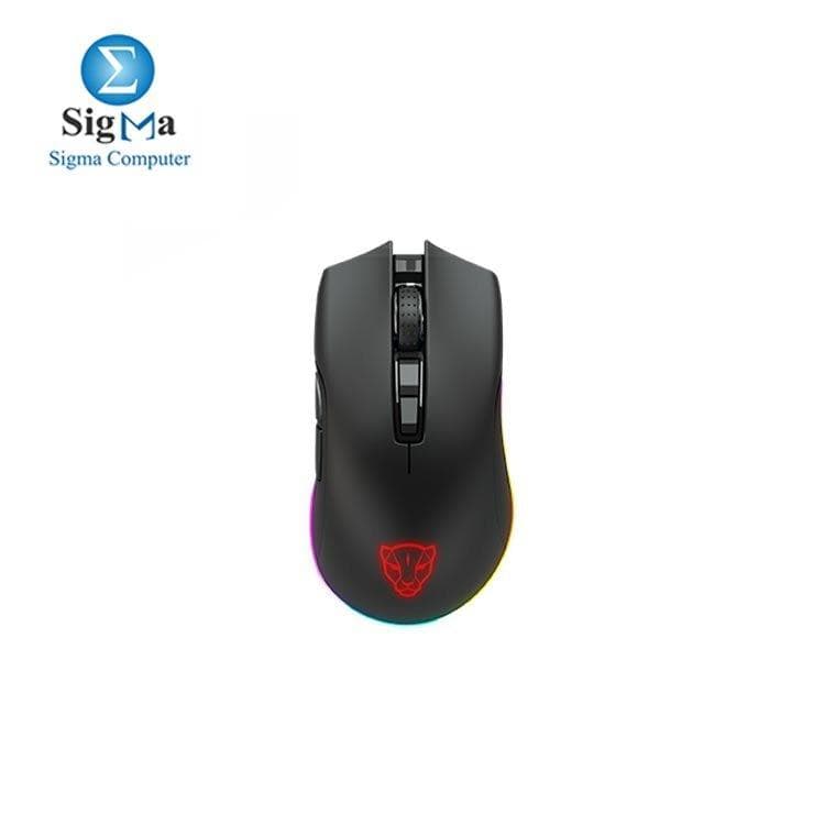 ماوس جيمنج MOTOSPEED V70 بإضاءة RGB (500 ~ 6400 DPI) - أسود