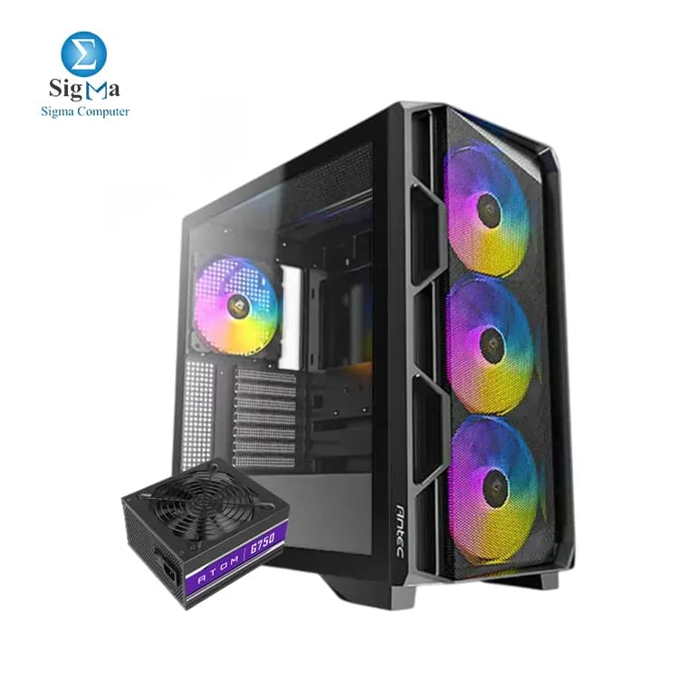 ANTEC AX1000 Lite 4Fan 120M ARGB+PSU Antec Atom G750 Gold SEMI-MODULAR