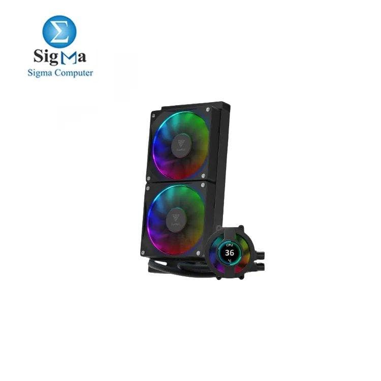 مبرد مائي للمعالج GAMDIAS CHIONE P3-240U بشاشة IPS LCD وARGB