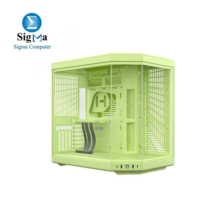 كيسة HYTE Y70 Mid-Tower ATX – لون أخضر بالكامل، تشمل كابل PCIe 4.0 Riser (CS-HYTE-Y70-MM)