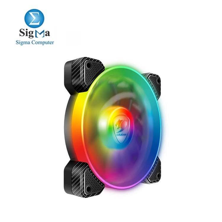 مروحة تبريد كوجر Vortex RGB SPB 120 مم PWM HDB مع إضاءة RGB قابلة للتحكم وإضاءة شاملة
