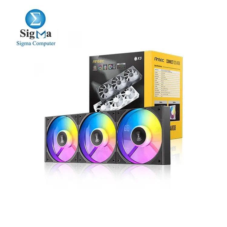 طقم مراوح كيسة Antec Connect 120 ARGB PWM عدد 3