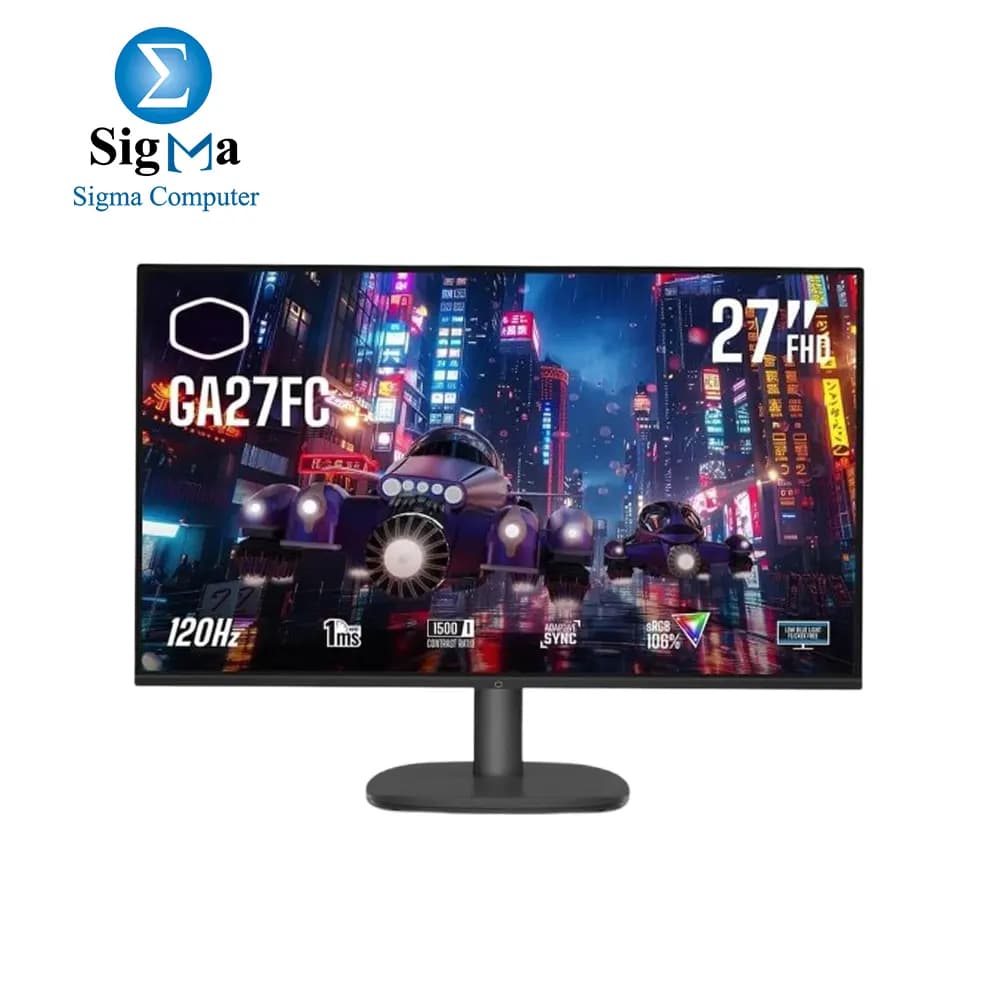 شاشة جيمنج كولر ماستر GA27FC - 27 بوصة - FHD IPS 120HZ - 1MS - sRGB 105% - Adaptive Sync