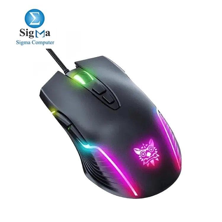 ماوس جيمنج Onikuma CW905 يتميز بـ 6400 DPI، 6 إعدادات DPI قابلة للتعديل، إضاءة RGB ديناميكية، 7 أزرار