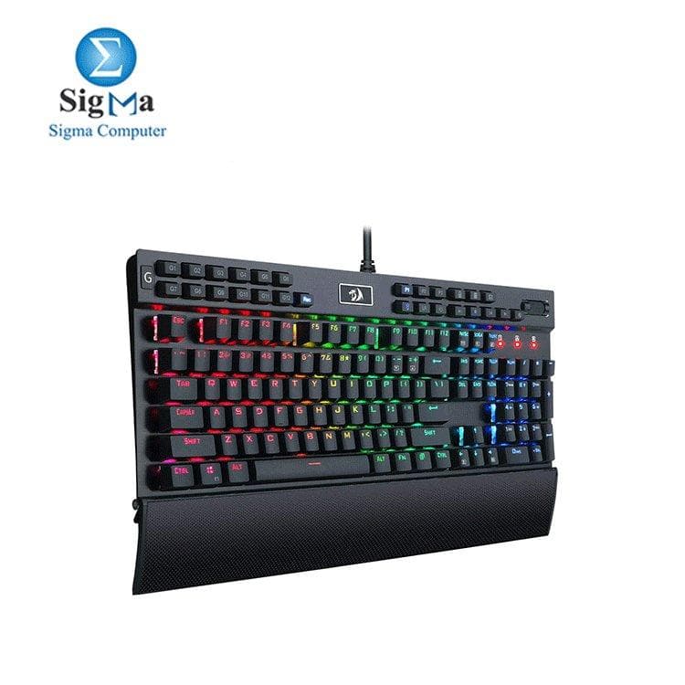 Redragon K550 RGB Purple Switch Yama 131 Key RGB LED Illuminated Backlit Mechanical Keyboard – Black (English Layout)