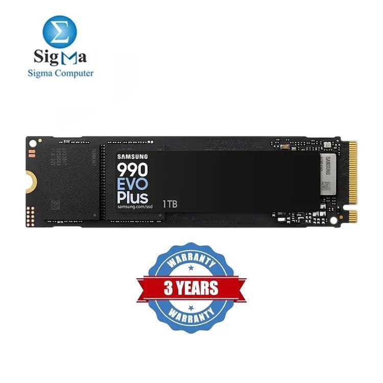Samsung 990 EVO Plus 1TB NVMe SSD – PCIe 4.0 x4, Up to 7,250/6,300 MB/s, V-NAND TLC, 850K/1,350K IOPS, Nickel-Coated Controller, 600TBW, 3-Year Warranty