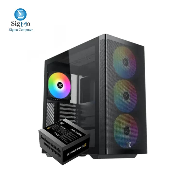 كيسة XIGMATEK Osiris 140mm ARGB BTF (نسخة مصر) + باور سبلاي Prime 1000W 80+ Gold - EN47848