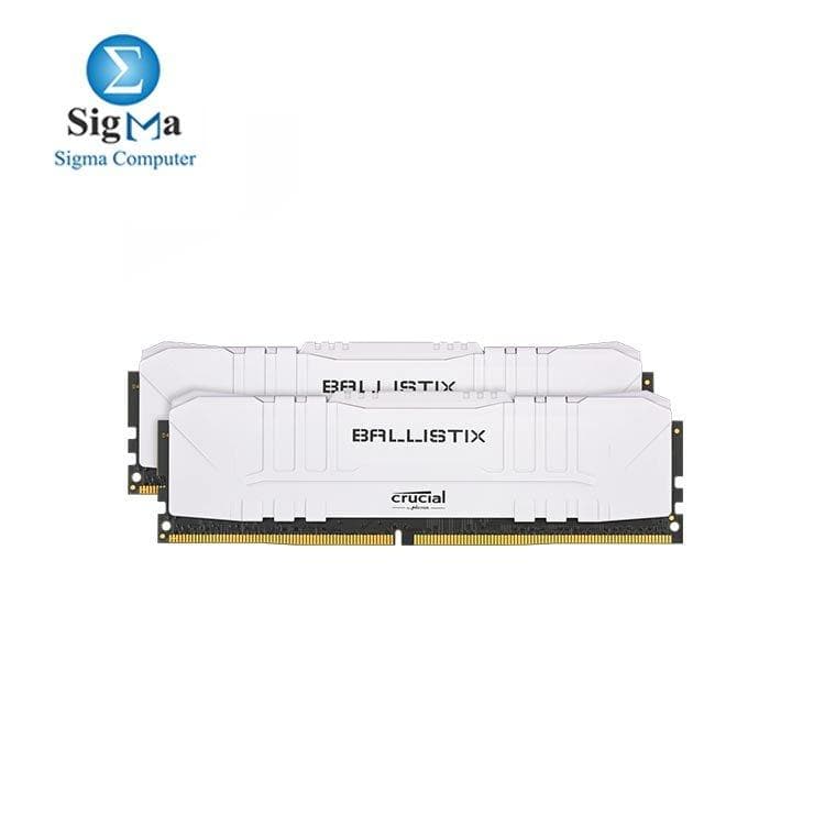 رام كروشال باليستيكس 32GB (2 x 16GB) DDR4-3000 للكمبيوتر المكتبي جيمنج (أبيض)