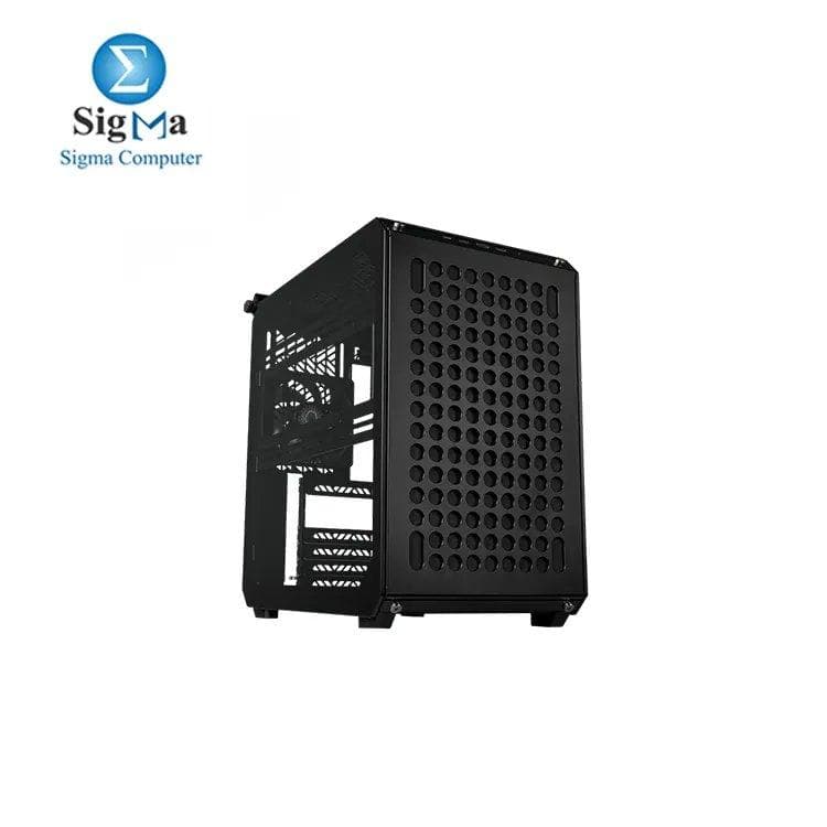 كولر ماستر QUBE 500 Flatpack كيسة جيمنج ATX ميد تاور بتدفق هواء عالي، قابلة للتخصيص، زجاج مقسى، تركيب كرت شاشة رأسي، مساحة كرت شاشة 365mm، USB-C، مقبض حمل، Gem Mini - أسود