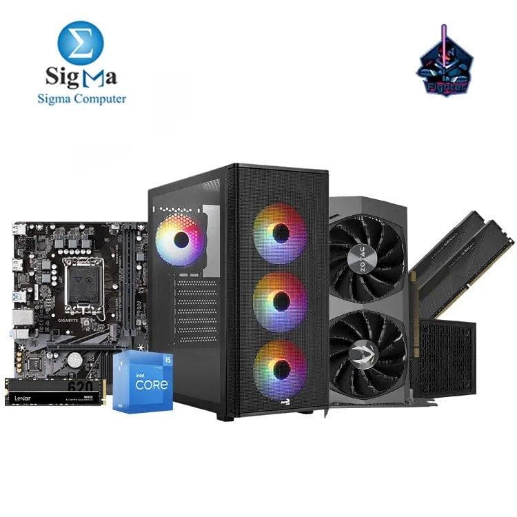 Fighter I5 12400F 3060 12GB -329- جيجابايت H610M-K - انتل Core i5-12400F - KLEVV 2x8GB 3600MHz - ZOTAC RTX3060 12GB - Lexar NM620 256GB - Aerocool Designer ARGB و LUX 550W 80+PLUS BRONZE Psu