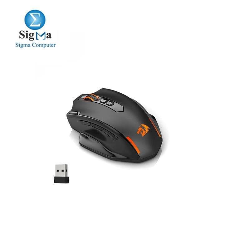 REDRAGON M691 MIST Wireless Gaming Mouse – 4800 DPI Optical Sensor, Ergonomic Thumb Rest, 9 Programmable Buttons