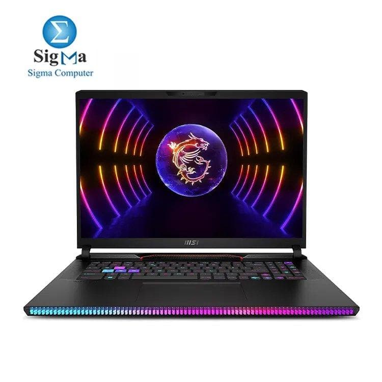لابتوب جيمنج ام اس اي Raider GE78 HX 14VIG-825EG، معالج Core i9-14900hx، كرت شاشة Rtx 4090، شاشة 240hz، رام 32GB DDR5، هارد 2TB M.2، شاشة 17 بوصة Qhd+، مع حقيبة ظهر تيتان