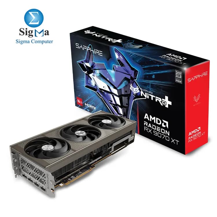 SAPPHIRE VGA NITRO+ AMD RADEON RX 9070 XT GAMING OC 16GB DUAL HDMI DUAL DP