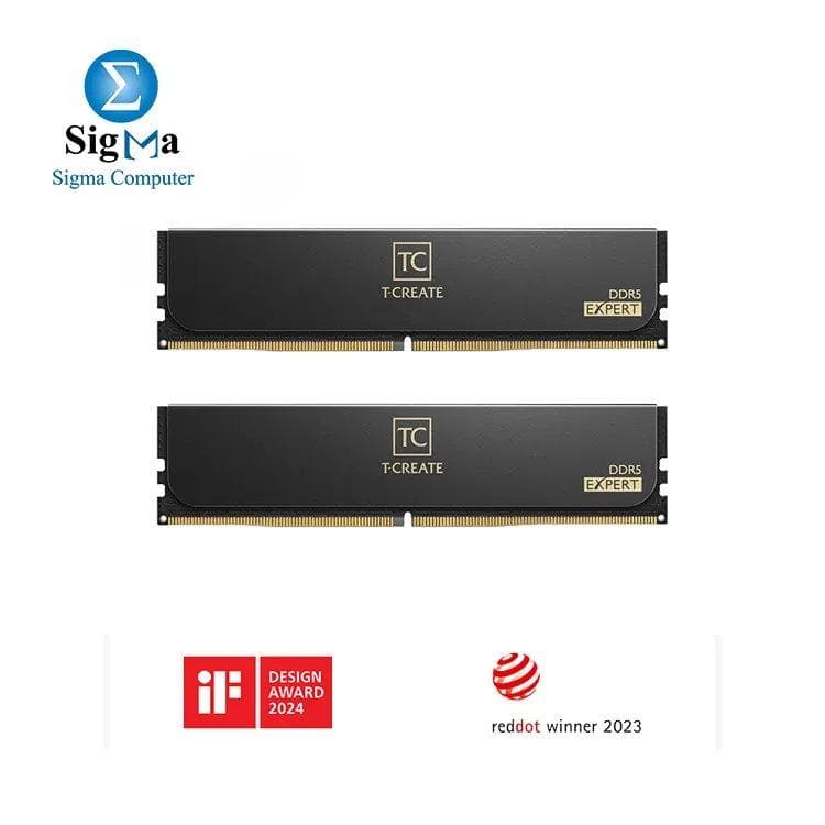 تيم جروب T-Create Expert Overclocking 10L رامات ديسكتوب 96GB (2 x 48GB) 6400MHz (PC5-51200) CL32 M-DIE - أسود