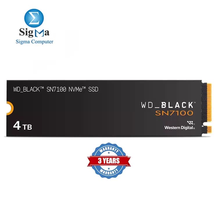 WD_BLACK SN7100 4TB NVMe SSD by Western Digital — PCIe Gen4, 7,000MB/s read, 6,700MB/s write, 3-year warranty,