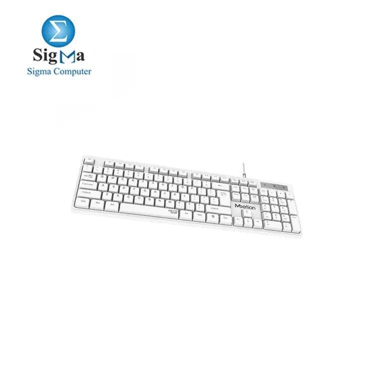 ميتيون K300 كيبورد سلكي صامت أبيض