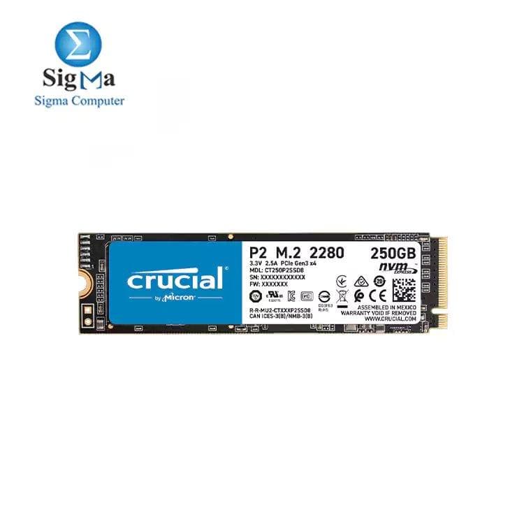 هارد SSD كروشال P2 سعة 250GB واجهة PCIe M.2 2280