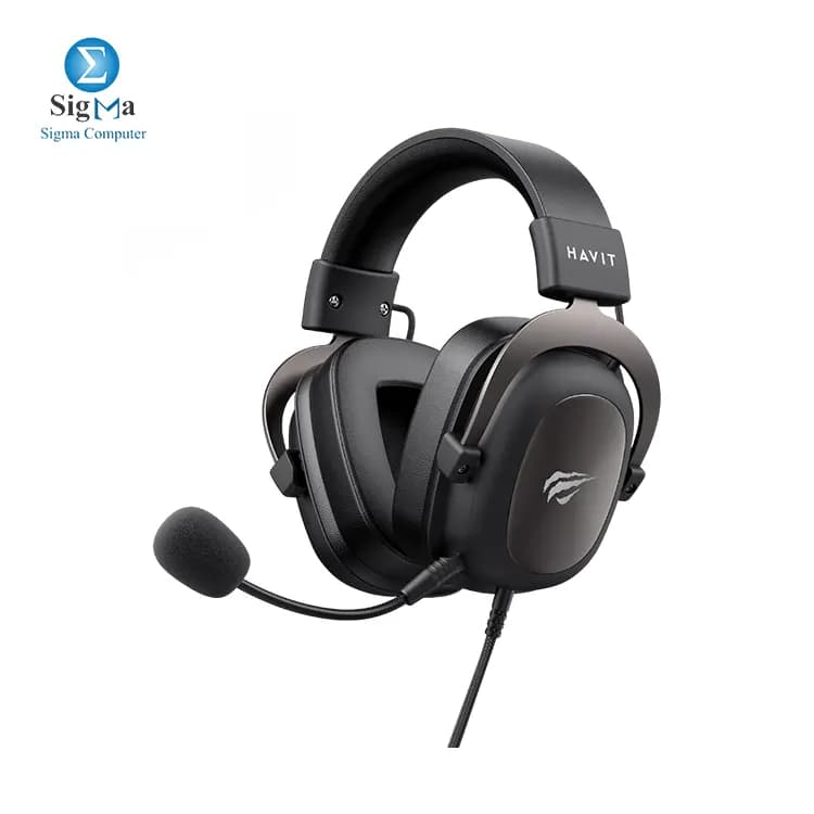 سماعة جيمنج هافيت H2002D، جاك 3.5mm، تعريفات 53mm، توافق متعدد المنصات، أسود