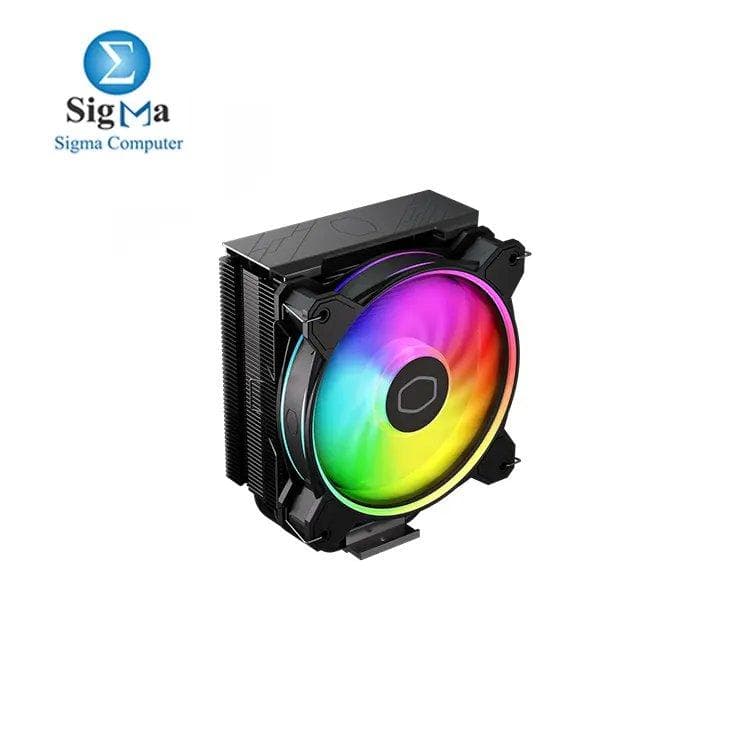 Cooler Master Hyper 212 Halo Black CPU Air Cooler, 120 Halo² Fan, Dual Loop ARGB, Aluminum Top Cover, 4 Copper Heat Pipes, 154mm Tall, Brackets AMD Ryzen AM5/AM4, Intel LGA1700/1200 (RR-S4KK-20PA-R1)