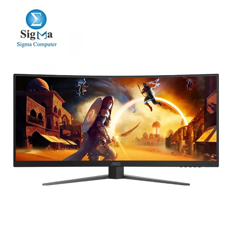 AOC Gaming CU34G4, 34-inch, WQHD, Curved 1500R, 180Hz, Fast VA, 0.5ms, Stand Adjustments