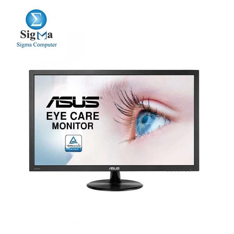 شاشة اسوس VP247HAE لحماية العين مقاس 23.6 بوصة، Full HD، لوحة VA، تردد 60Hz، بدون وميض