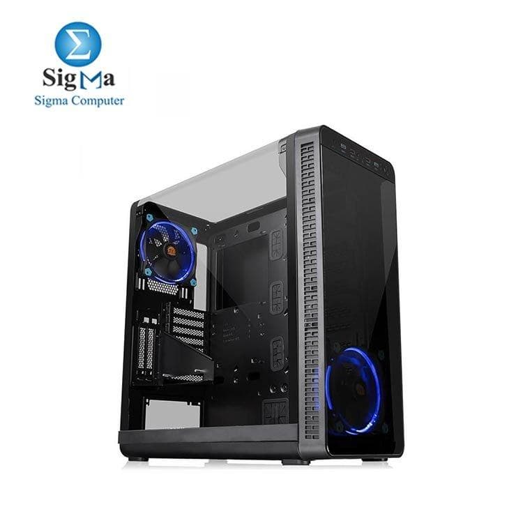 كيسة ثيرمالتيك View 37 Riing E-ATX Mid Tower مع 2 مروحة LED زرقاء