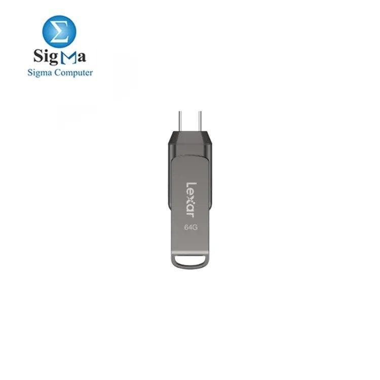 ليكسار JumpDrive Dual Drive فلاشة 64GB D400 USB 3.1 Type-C