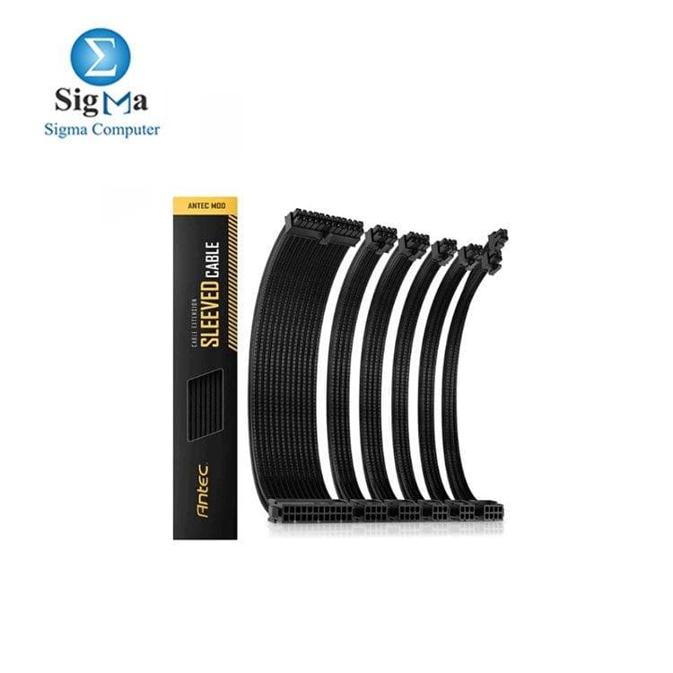 طقم كابلات تمديد باور سبلاي مغطى من انتيك PSU CB30 101 أسود