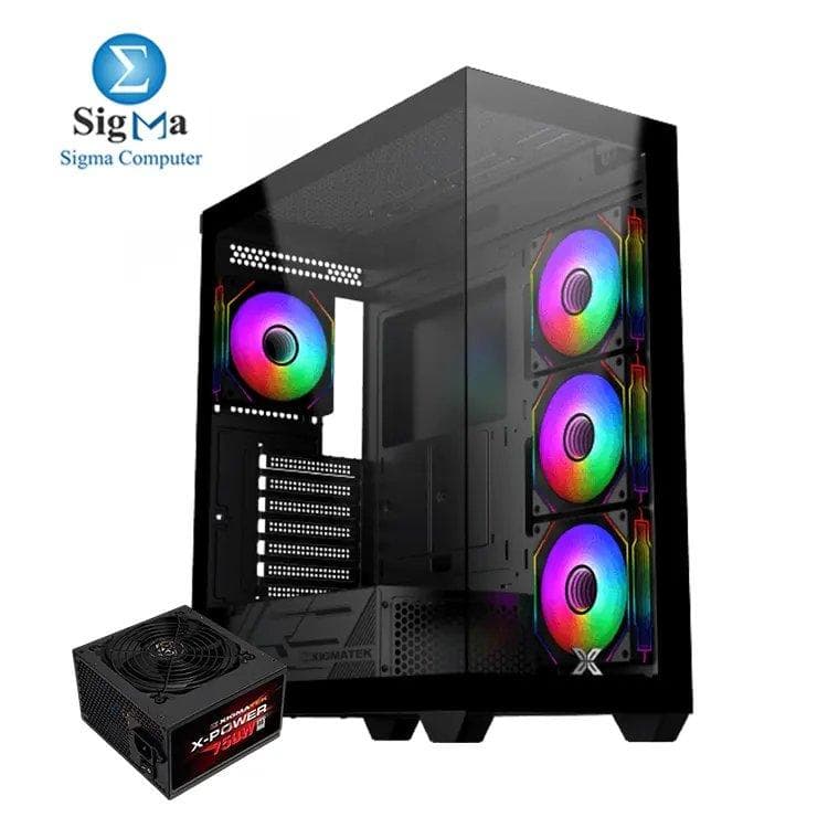 كيسة Xigmatek Blast 4GF Mid Tower مع دعم E-ATX و باور سبلاي 750W 80 White