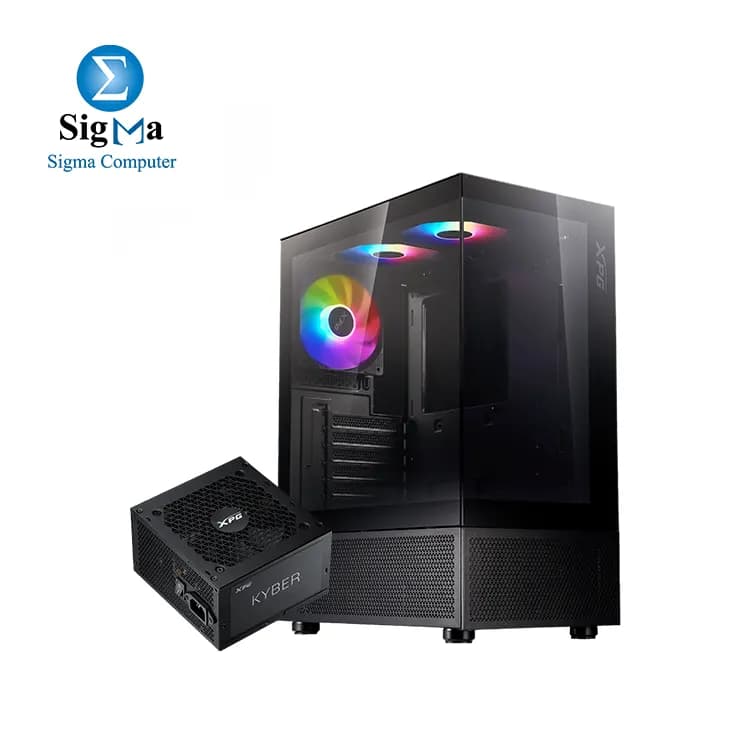 XPG INVADER X MINI Compact Mid-Tower Chassis + Kyber 750w 80+ Gold ATX3.1 Black-Box