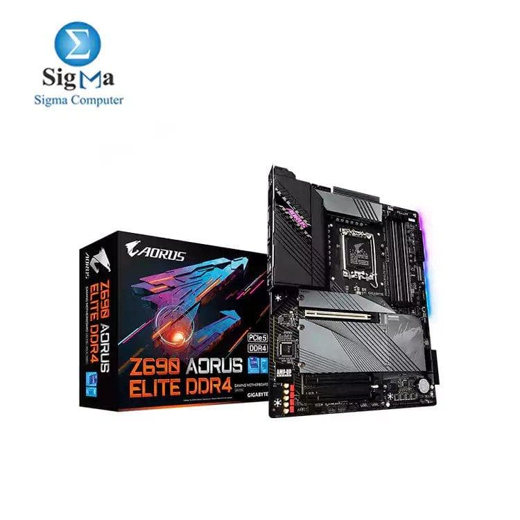 لوحة أم AORUS Z690 ELITE DDR4 (rev. 1.0) بمقبس LGA1700 لدعم الجيل الثاني عشر من معالجات انتل Core