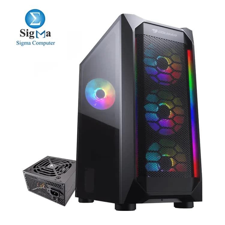 كيسة كوجر MX410 Mesh-G RGB + باور سبلاي VTC 500W 80
