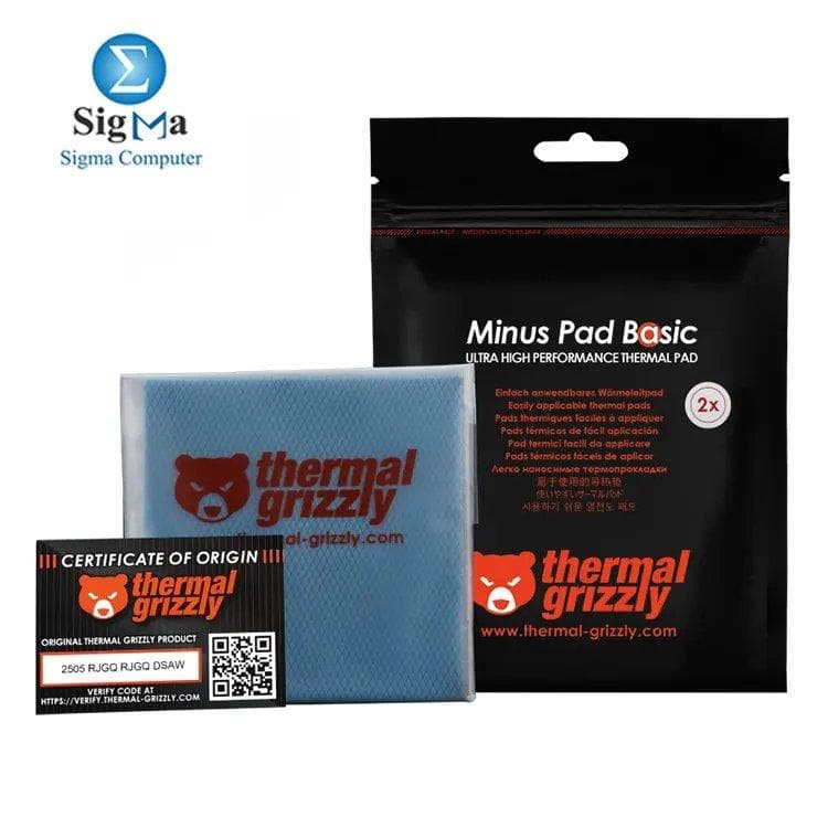 Thermal Grizzly Minus Pad Basic 100x100x0.5mm 2 Pcs Thermal Pad - TG-MP-B-100-100-05-2