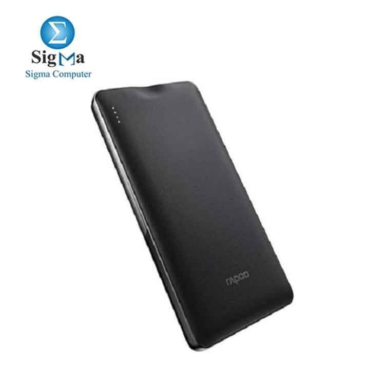 باور بانك من رابو P390 Polymer - 10000mAh - أسود