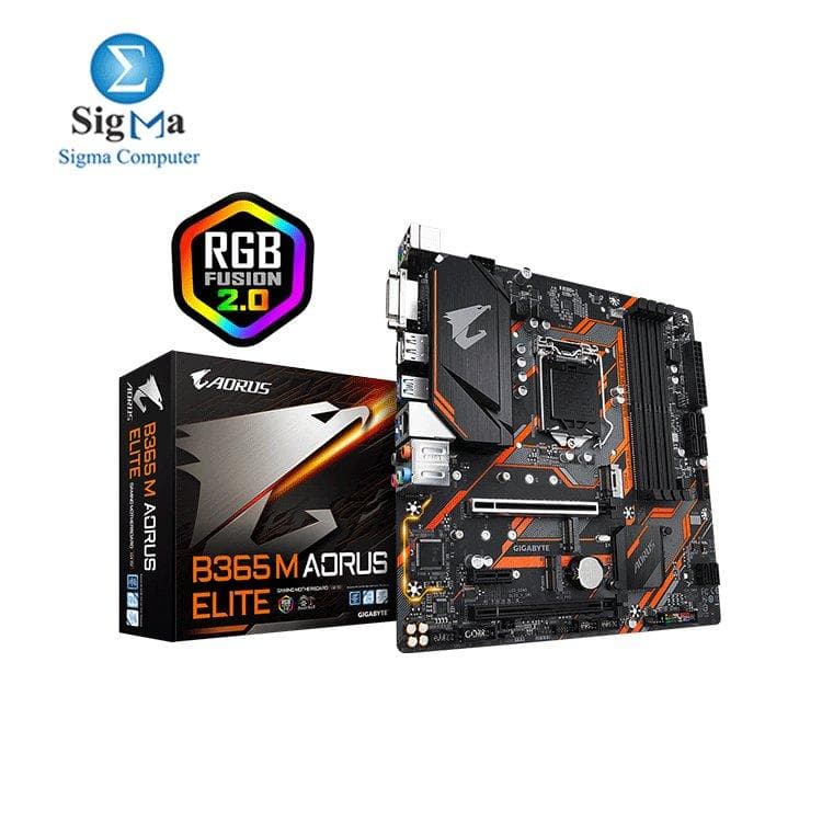 لوحة أم B365 M AORUS ELITE مع تقنية RGB Fusion 2.0