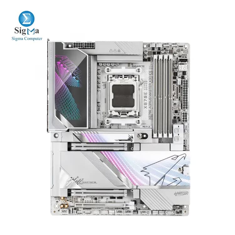 لوحة أم جيجابايت AORUS AMD X870E MASTER X3D ICE