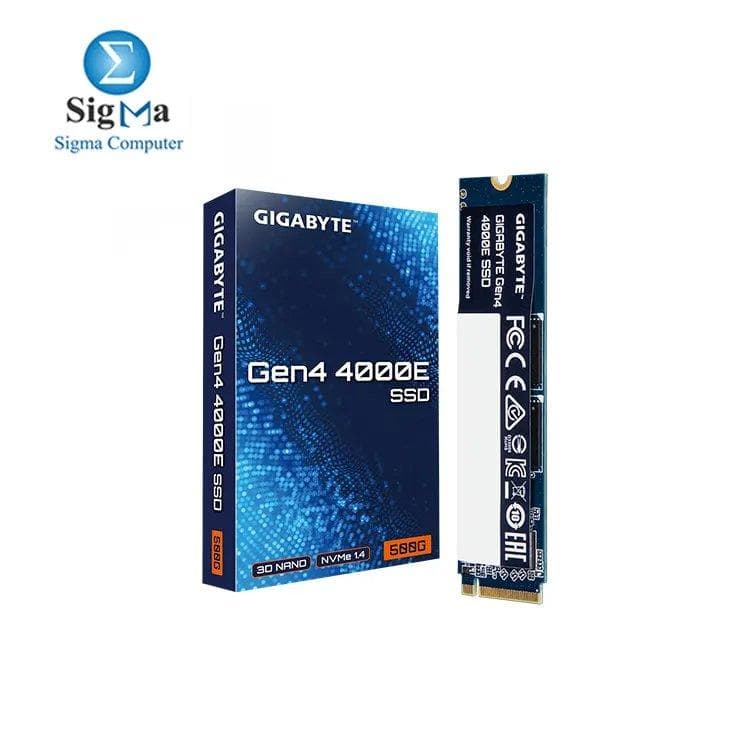 GIGABAYT 4000E - 500GB PCIe 4.0 M.2 SSD with 3600 MB/s read, 3000 MB/s write (G440E500G)