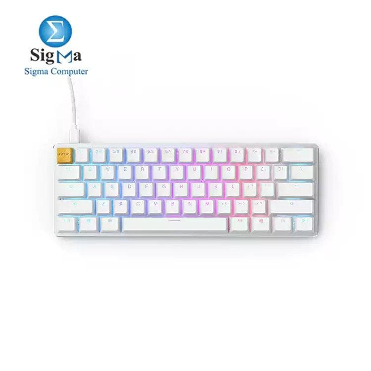 كيبورد جيمنج ميكانيكال جلوريوس GMMK Compact سويتش بني RGB أبيض (GLO-GMMK-COM-BRM)