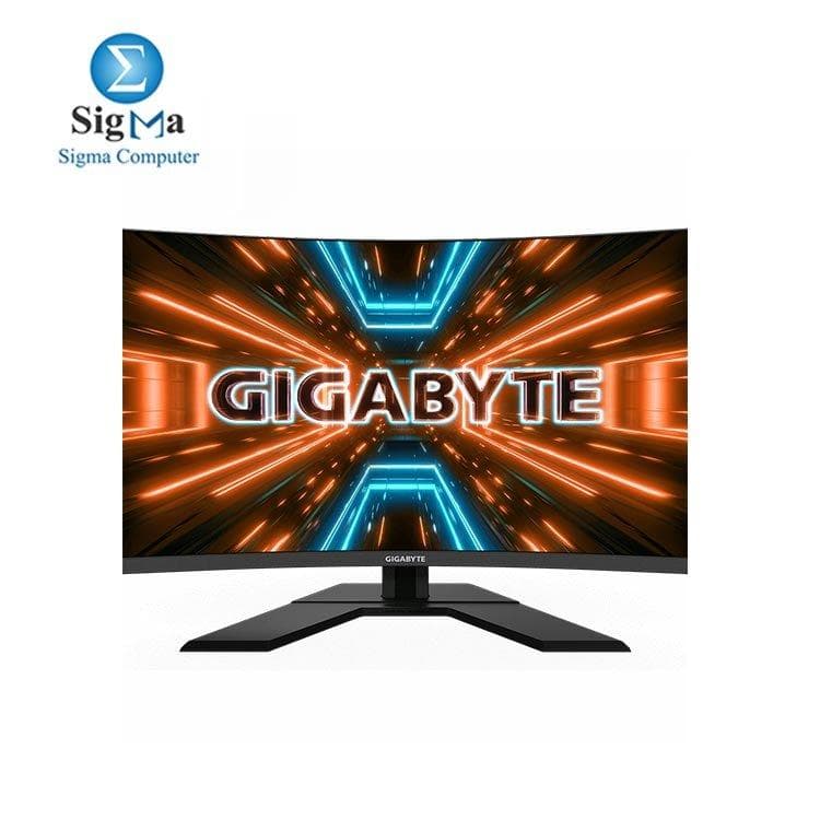 شاشة جيجابايت G32QC مقاس 32 بوصة QHD بدقة 2560x1440، لوحة VA، استجابة 1ms، تردد 165Hz، منحنية للجيمنج