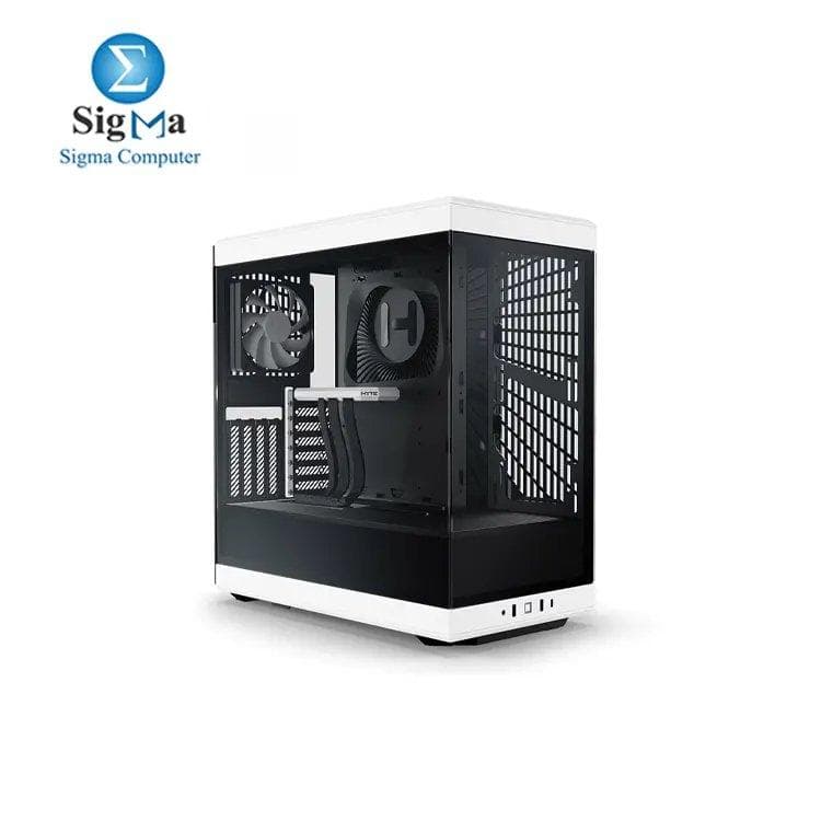 HYTE Y40 Modern Aesthetic Panoramic Tempered Glass Mid-Tower ATX Computer Gaming Case with PCIE 4.0 Riser Cable Included, White (CS-HYTE-Y40-BW)