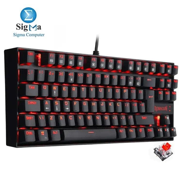 Redragon K552 KUMARA Red Switch Red LED Backlit Mechanical Gaming Keyboard