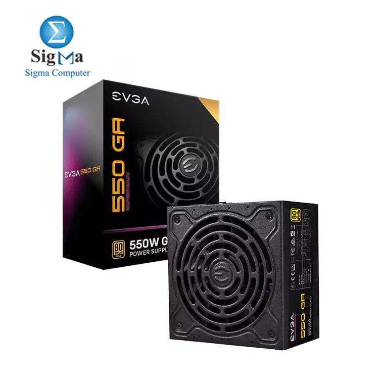 مزود طاقة EVGA SuperNOVA 550 GA، تصنيف 80 Plus Gold بقدرة 550W، كامل الوحدات، حجم مدمج 150mm، موديل 220-GA-0550-X2