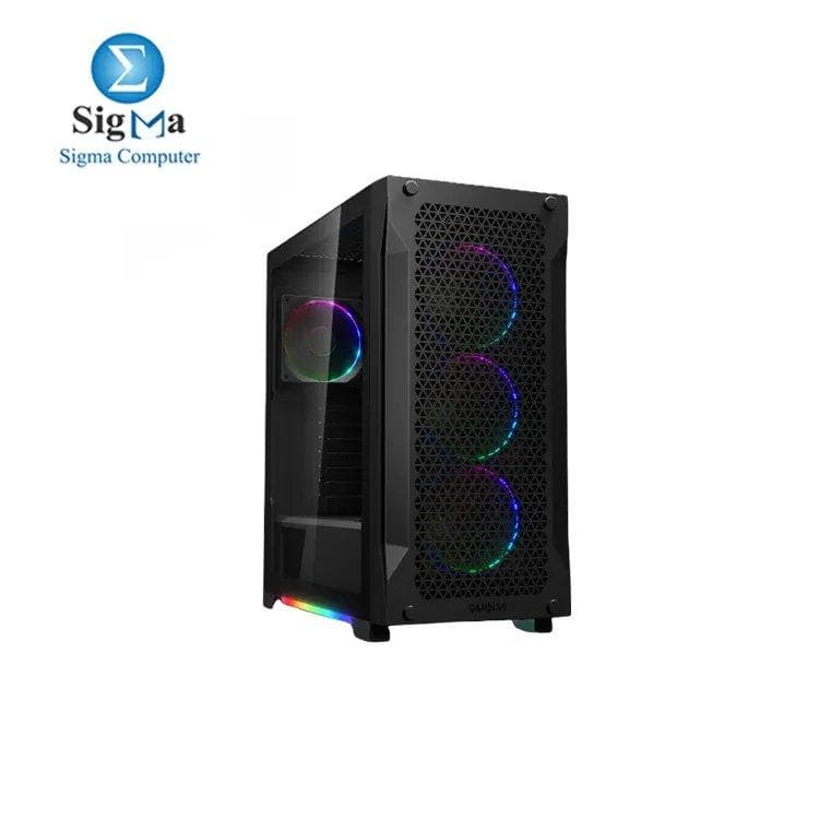 GAMDIAS ATHENA P1 Black Mid-Tower Gaming Case.