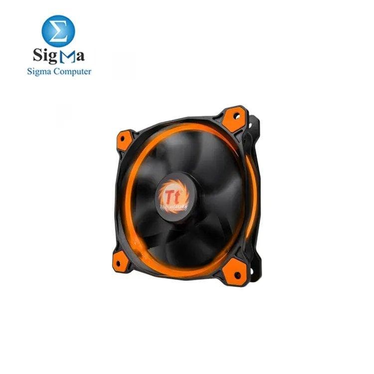 Thermaltake Ring 14 High Static Pressure 140mm Circular LED Case Radiator Cooling Fan CL-F039-PL14OR-A Orange