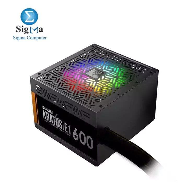 مزود طاقة Gamdias KRATOS E1 RGB بقدرة 600 وات