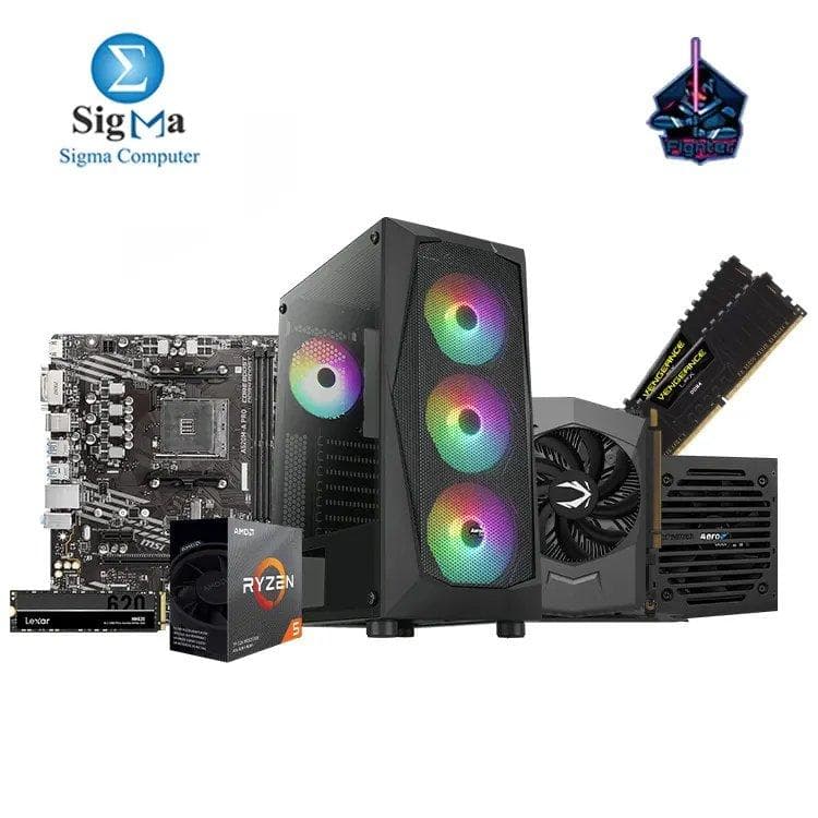 فايتر R5 3600 3050 8GB -322- ام اس اي A520M-A PRO - اي ام دي Ryzen 5 3600 - كورسير 2x8GB 3200Mhz - ZOTAC RTX 3050 8GB ECO SOLO - Lexar NM620 256GB - Aerocool FALCON ARGB وباور سبلاي VX PLUS 600w