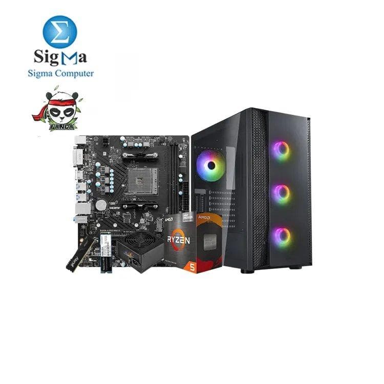 تجميعة Panda 5600G - معالج AMD RYZEN 5 5600G - لوحة أم ام اس اي B450M-A PRO-MAX II - رام كينجستون 8G - هارد TEAMGROUP 256GB