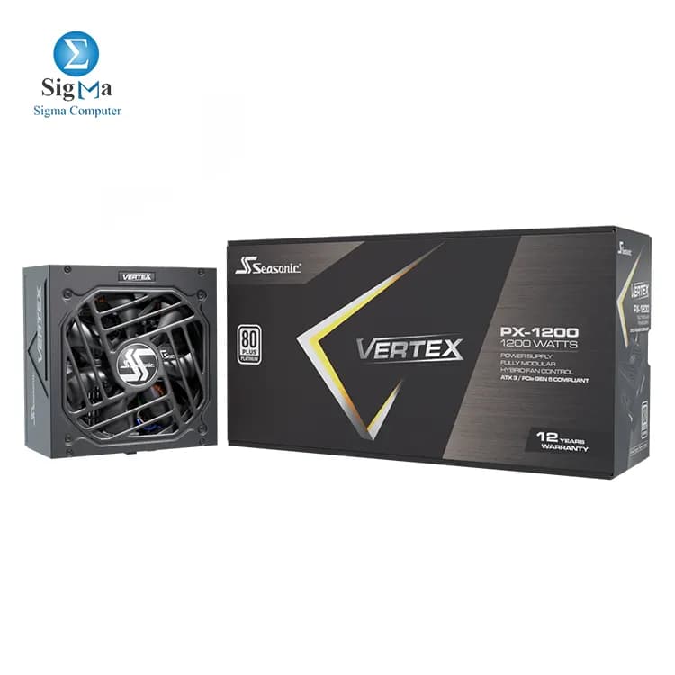 SEASONIC Vertex PX-1200 1200W Atx 3.1 80 Plus Platinum Fully Modular Hybrid Fan