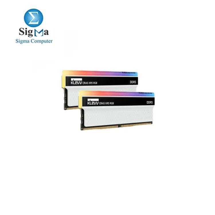 KLEVV CRAS XR5 RGB DDR5 32GB (2x16GB) 6000MHz CL32 1.35V Gaming Desktop Ram Memory SK Hynix Chip XMP 3.0 / AMD Expo Ready
