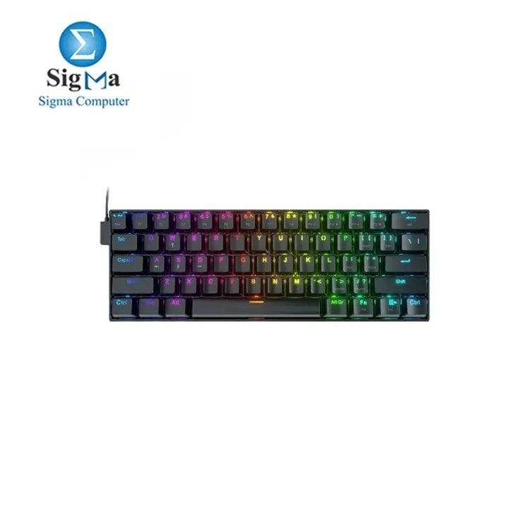 REDRAGON K630 Dragonborn 60% RGB Gaming Mechanical Keyboard – Linear RED Switch | Black